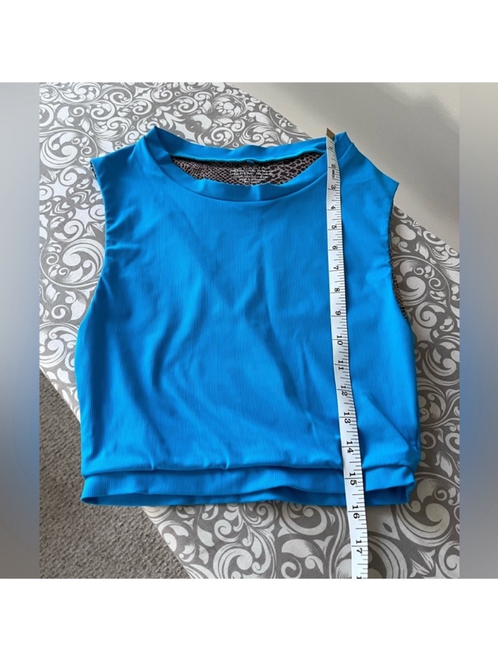 acacia swimwear Blue Costa Bikini Top Rash Guard - Picture 5 of 7